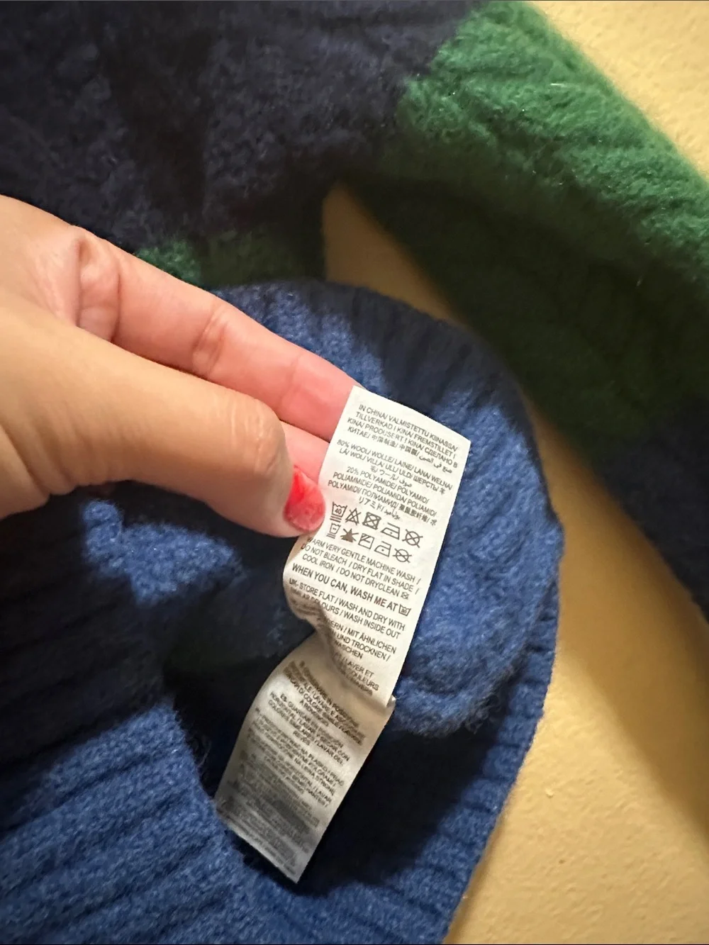 Mini Boden Blue and Green Striped Kids Sweater